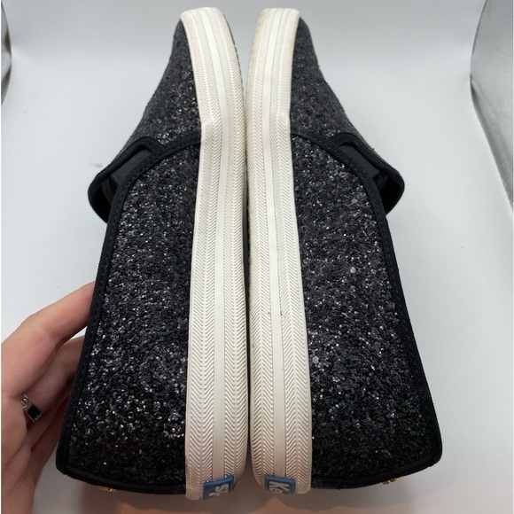 Keds x Kate Spade black sparkly loafers women’s 8 - Picture 7 of 9